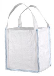 Mini Big Bag 40x40x45 cm, 2 Hebeschlaufen, geschlossener Boden weiß