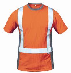 Warnschutz-T-Shirt ROTTERDAMM orange/grau