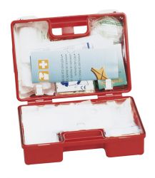 Erste-Hilfe-Koffer 'Quick', gefüllt, DIN 13157 mit Wandhalterung, Maße: 26 x 17 x 11 cm