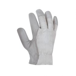Handschuhe mit KÖRPERRÜCKEN / texxor / natur-grau