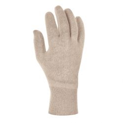 Baumwolltrikot-Handschuhe LEICHT / texxor / rohweiß