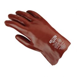 Chemikalienschutz-Handschuh / PVC rotbraun / texxor
