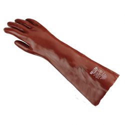 Chemikalienschutz-Handschuh PVC / texxor / 58cm Länge / rotbraun