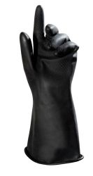 Handschuhe BUTOFLEX 651, Butyl, Gerade Stulpe, Profil, 35cm, schwarz