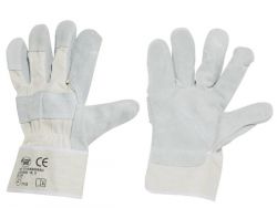 Rindspaltleder-Handschuhe, Profi Qualität KS/GRAU